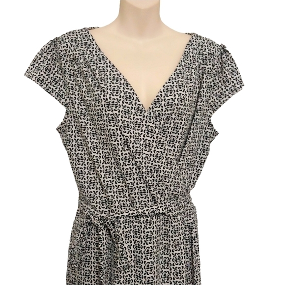 🔵BOGO FREE🔵 Loft Petites Wrap Look Dress w Matching Sash Sz 16P - Picture 3 of 7